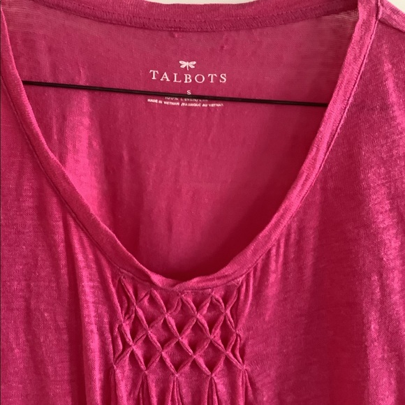 Talbots pink short sleeve top - Picture 2 of 2